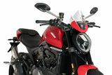 Red Ducati Monster motorcycle with 20688W Windshield Sport Clear OEM Flyscreen