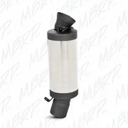 Stainless steel performance exhaust race silencer with black end cap for better sound