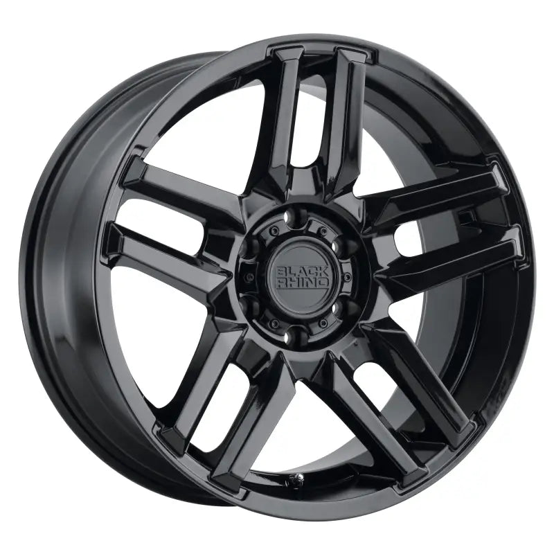 Gloss black pros br mesa GLS BLK 20x9 multi-spoke truck wheel with deep dish