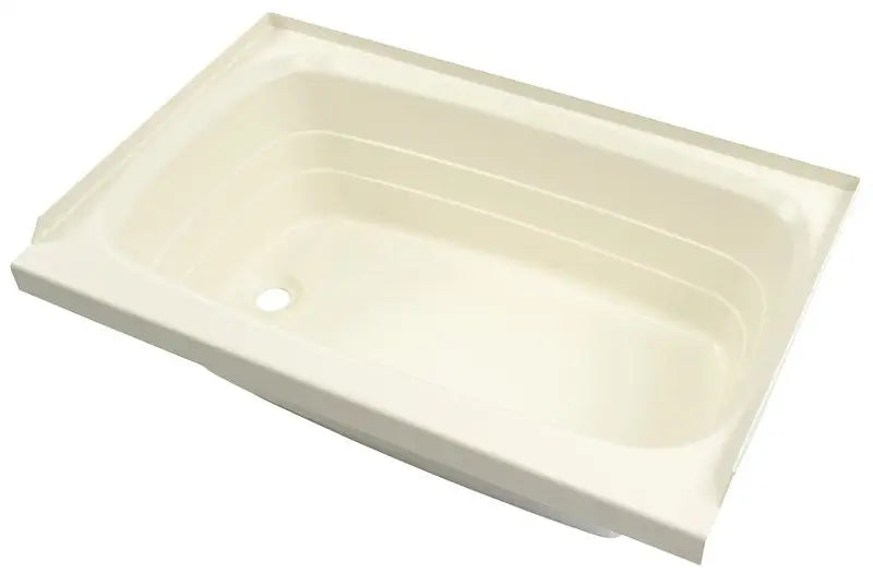Rectangular off-white Lippert RV bathtub standard tub for comfortable bathing