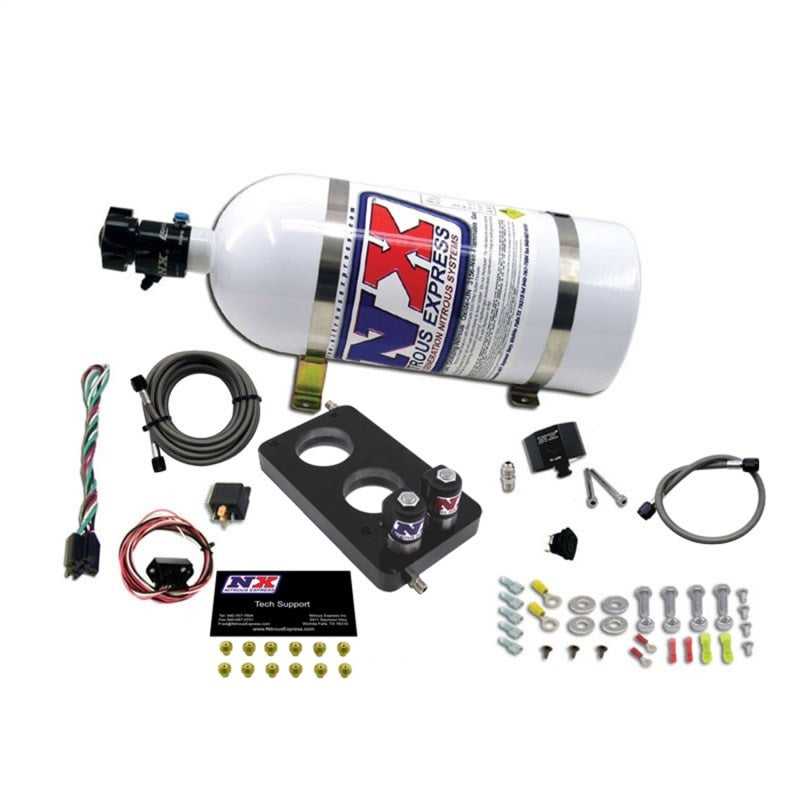 Nitrous Express 20947-10 Nitrous Express 05-10 Ford Mustang 4.6L 3 Valve Nitrous Plate Kit (50-150HP) w/10lb Bottle