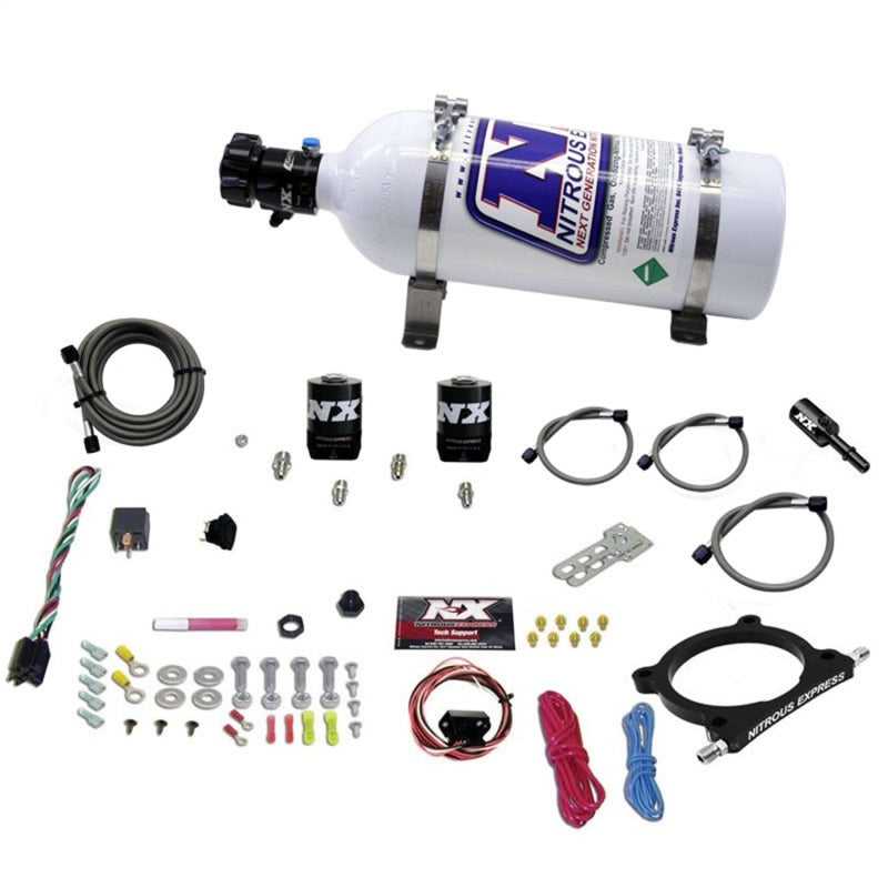 Nitrous Express 20951-05 Nitrous Express 11-15 Ford Mustang GT 5.0L High Output Nitrous Plate Kit (50-250HP) w/5lb Bottle