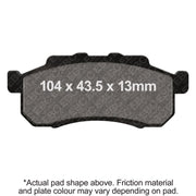 EBC Powersports FA476X EBC 09-13 Honda MUV 700 Big Red Parking Brake Front Left FA-SFA-X Brake Pads