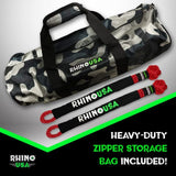 Rhino USA 7/8In X 30Ft Kinetic Rope Recovery Kit W/Soft Shackles (Red) - Rhino USA