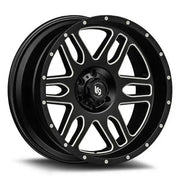 Black and white alloy wheel from Pro Comp Wheel 20X10Tbdmatte Black Milled