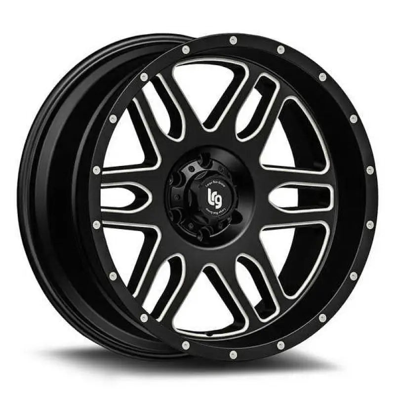 Black and white alloy wheel from Pro Comp Wheel 20X10Tbdmatte Black Milled