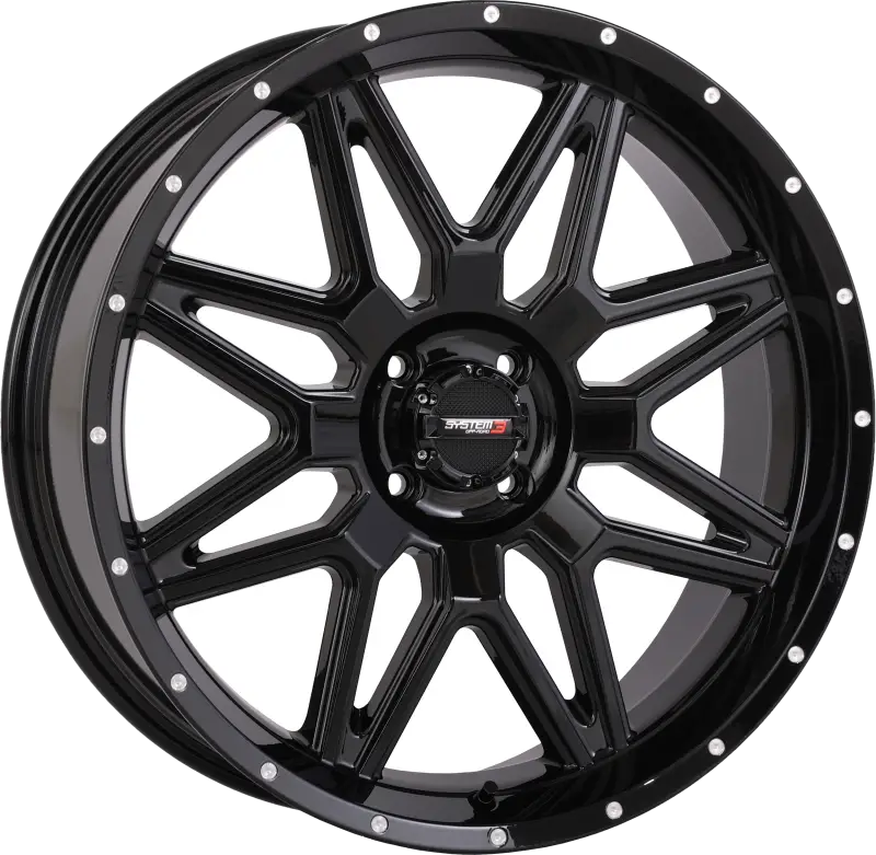 St7 Wheel 20x7 4+3 (+10mm) 4/110 Gloss Black - SYSTEM 3