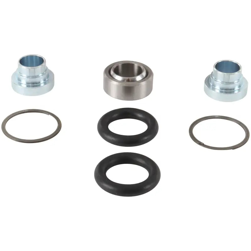Assorted metal and rubber shock bearing components in 21-0029 Shock Bearing Kit
