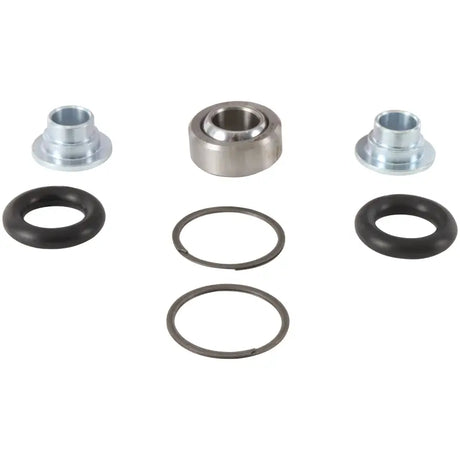 Shock bearing kit with spherical bearing, spacers, and O-rings for suspension repair
