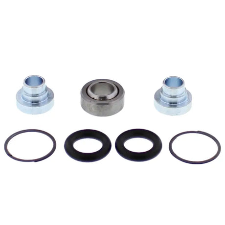 Shock bearing kit with spherical bearings, bushings, seals, and snap rings