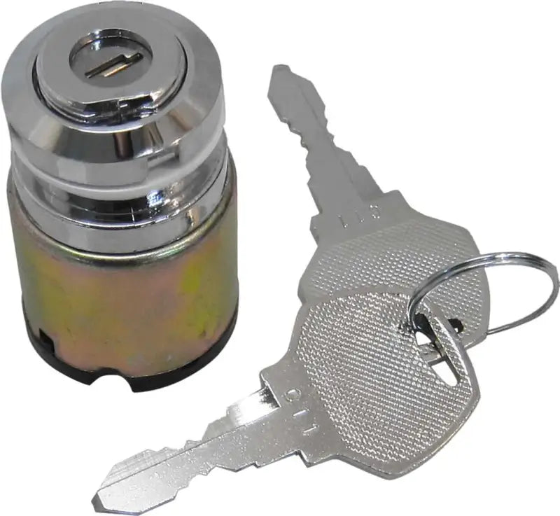 HARDDRIVE 21-0202A Flat Key Ignition Switch Chrome