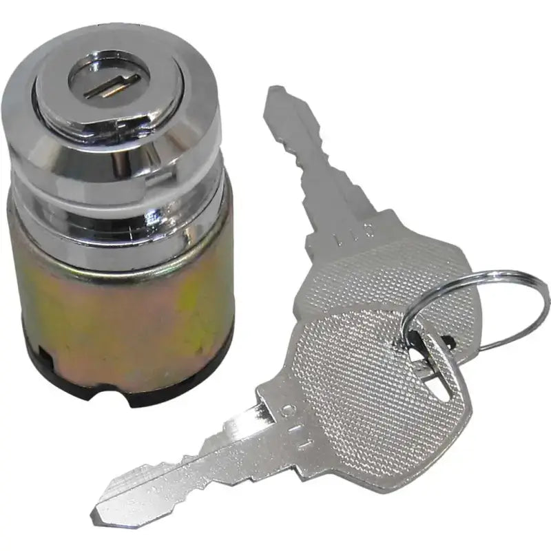 HARDDRIVE 21-0202A Flat Key Ignition Switch Chrome