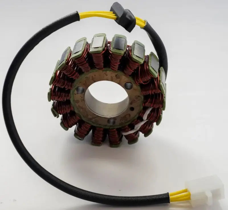 Motorcycle stator MV Augusta with copper windings, multi-pin connector, OEM specs for RV parts & accessories