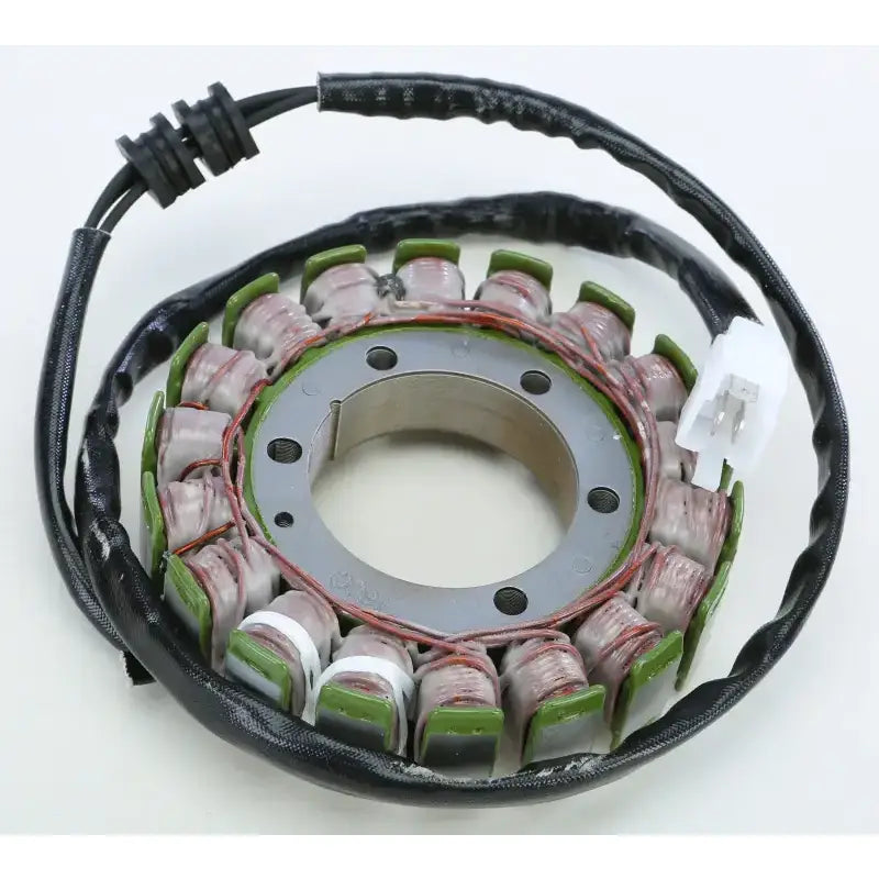 Motorcycle stator with wiring for powersports, includes 1-year warranty, perfect RV parts & accessories