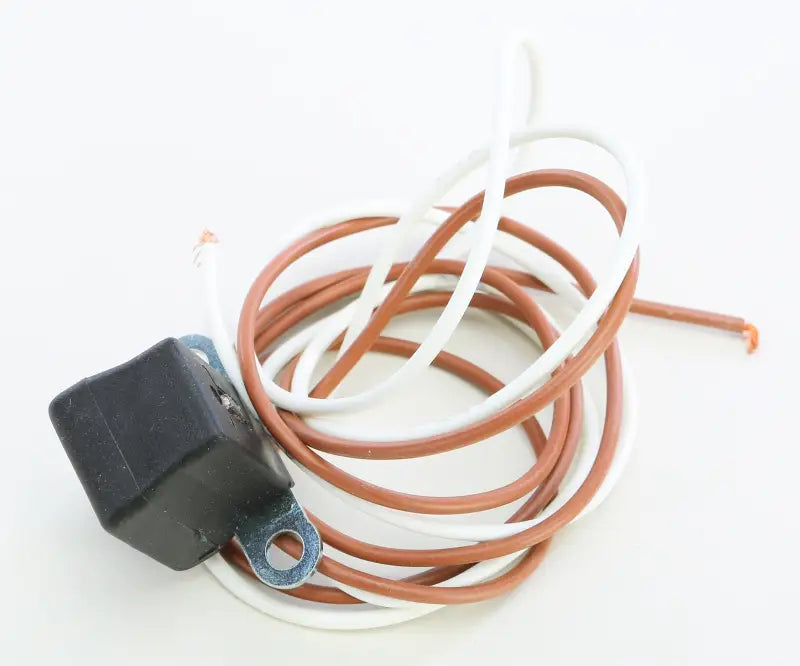 Pulse trigger coil with black housing and coiled brown and white wires for 21-509 Trigger Coil