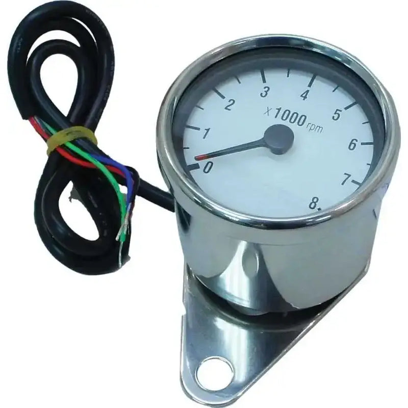 21-6910W Mini 8000 Rpm Tachometer White Face