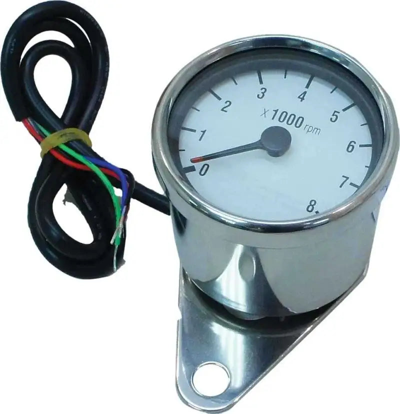 21-6910W Mini 8000 Rpm Tachometer White Face