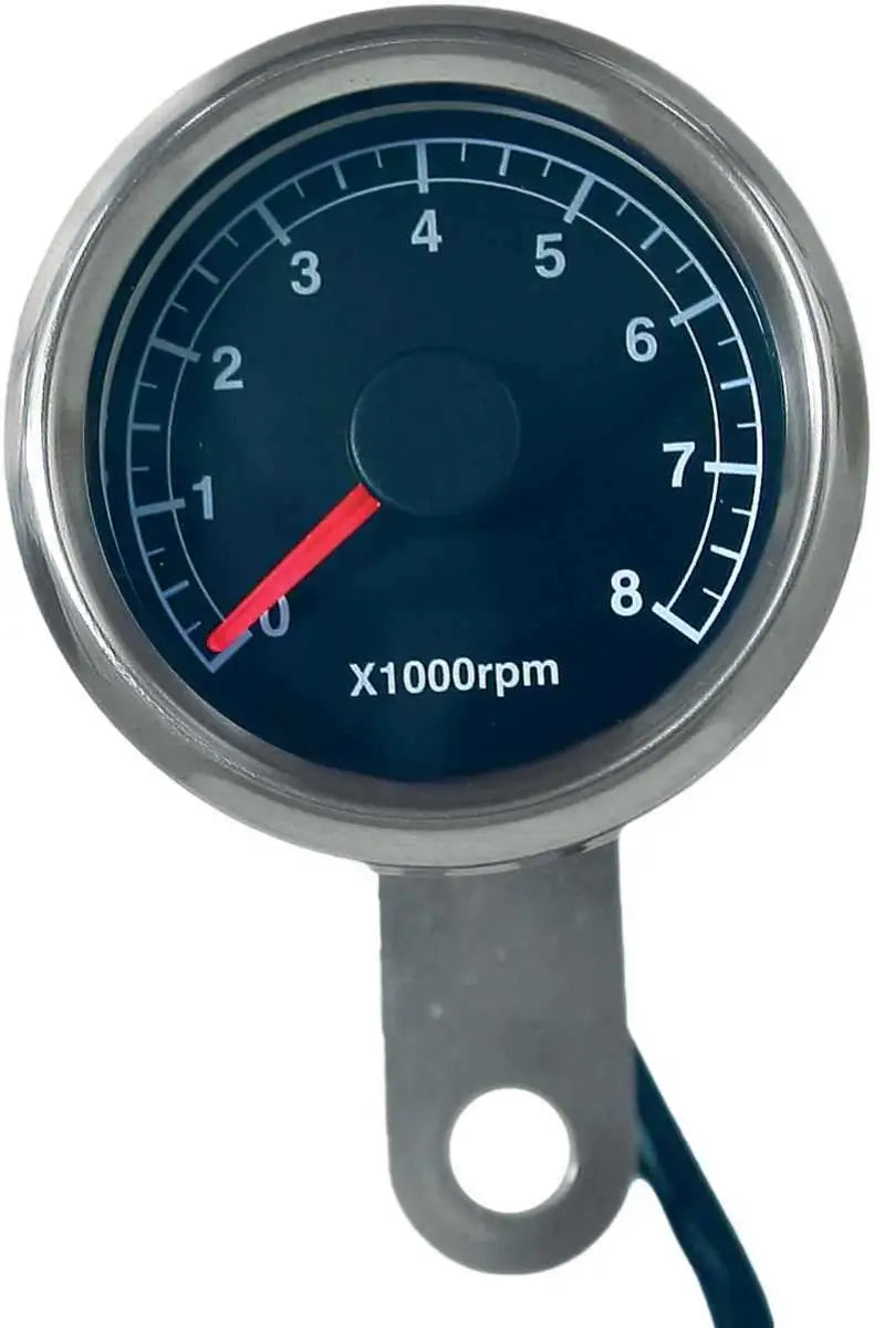 21-6911 48mm Mini Tachometer 8000 Rpm Black Face