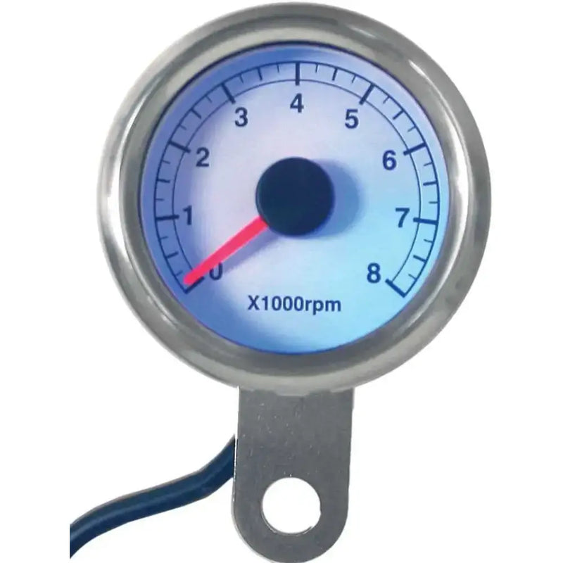 21-6911W 48mm Mini Tachometer 8000 Rpm White Face