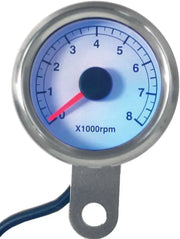 21-6911W 48mm Mini Tachometer 8000 Rpm White Face