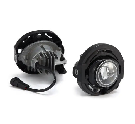 Driving/ Fog Light LED Bulb; LUXX Chip; Round; 12.2 Watt/ 12 Volt; Projector Beam; 720 Lumen For White/ 1200 Raw Lumen; Clear Polycarbonate Lens; Alpha-Black Polypropylene Housing; 6500 Degree Kelvin White Color Temperature; DOT/SAE Certified - NTP