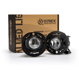 Driving/ Fog Light LED Bulb; LUXX Chip; Round; 12.2 Watt/ 12 Volt; Projector Beam; 720 Lumen For White/ 1200 Raw Lumen; Clear Polycarbonate Lens; Alpha-Black Polypropylene Housing; 6500 Degree Kelvin White Color Temperature; DOT/SAE Certified - NTP