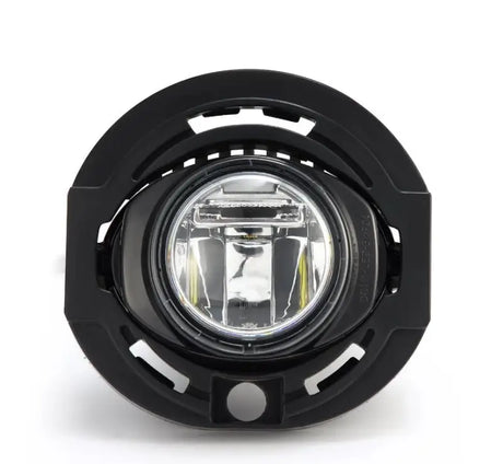 Driving/ Fog Light LED Bulb; LUXX Chip; Round; 12.2 Watt/ 12 Volt; Projector Beam; 720 Lumen For White/ 1200 Raw Lumen; Clear Polycarbonate Lens; Alpha-Black Polypropylene Housing; 6500 Degree Kelvin White Color Temperature; DOT/SAE Certified - NTP