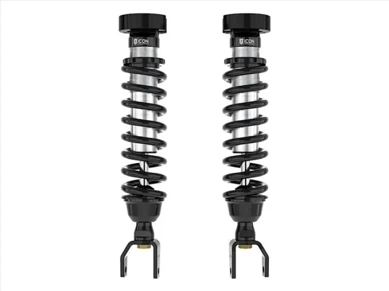 Black Icon 19-Up Ram 1500 coilover suspension with silver piston