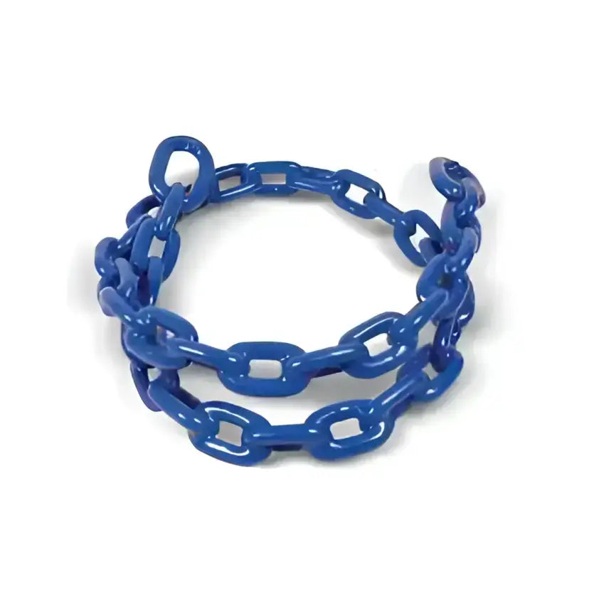 Blue plastic chain from 2115-W Greenfield Vnyl Ctd Chain collection for versatile use