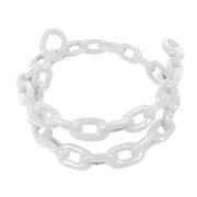 White metal chain from 2115-W Greenfield Vnyl Ctd Chain collection