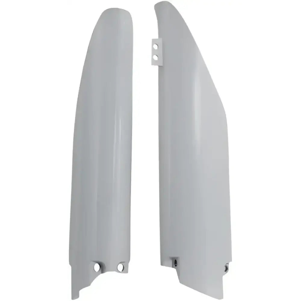 2115010002 Fork Guard White durable stylish protection for bike forks against debris and impacts enhancing aesthetics.