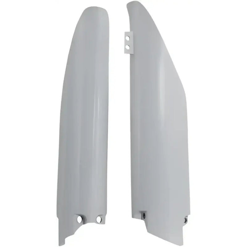 2115010002 Fork Guard White durable stylish protection for bike forks against debris and impacts enhancing aesthetics.