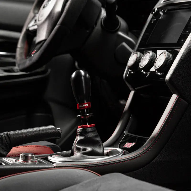 COBB 213370-BK 213370-BK Cobb Subaru 6-Speed Tall Weighted COBB Knob - Black (Incl. Both Red + Blk Collars)