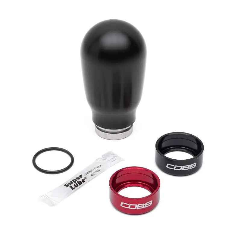 COBB 213370-BK 213370-BK Cobb Subaru 6-Speed Tall Weighted COBB Knob - Black (Incl. Both Red + Blk Collars)
