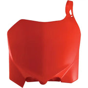 Red plastic dirt bike number plate for 2141850227 Front Number Plate Red