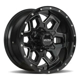 Sleek black and silver multi-spoke wheel 217-7905BM+01 Ultra 217 17X9