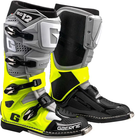 GAERNE 2174-079-09 Sg 12 Boots Grey/Yellow Fluo/ Black Sz 09
