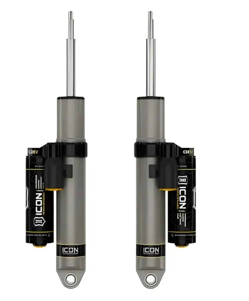 Two gray shock absorbers for air ride rear suspension on 217708EP Icon Ram 2500