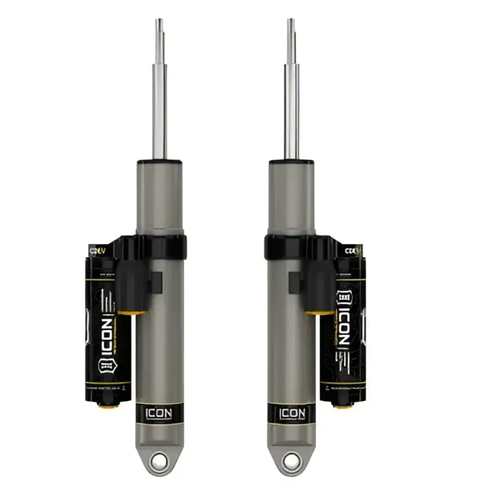 Two gray shock absorbers for air ride rear suspension on 217708EP Icon Ram 2500