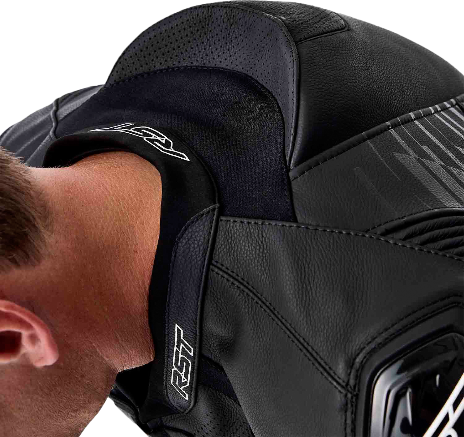 Tractech Evo D3o Jacket Blk/Whi Leather 2x