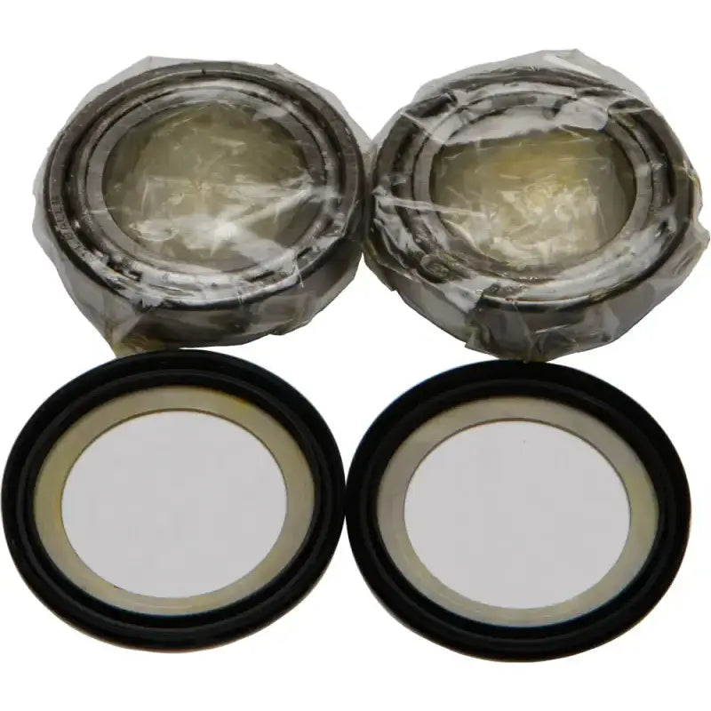 Motorcycle steering bearing seal kit for smooth steering and protection from dirt