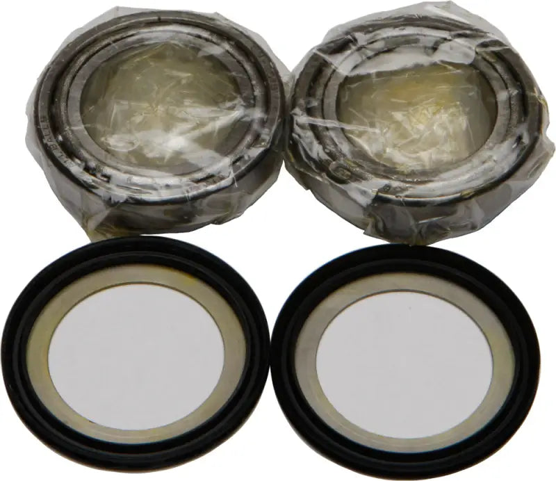 Motorcycle steering bearing seal kit for smooth steering and protection from dirt