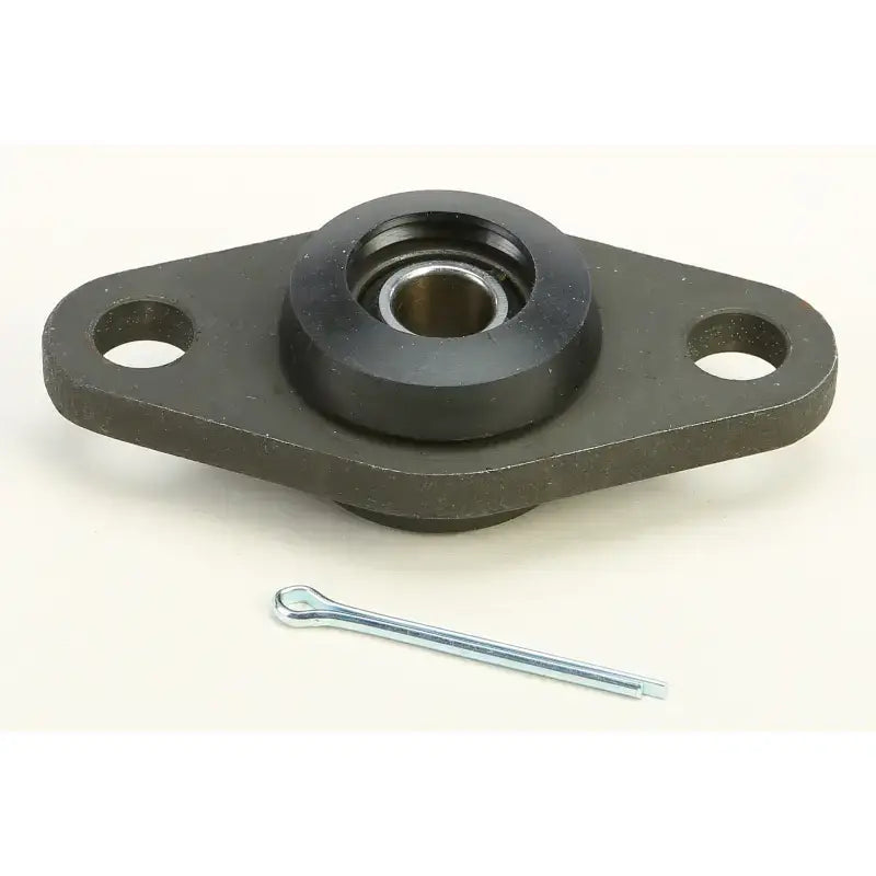 Black two-bolt flange bearing with cotter pin for steering head bearing replacement