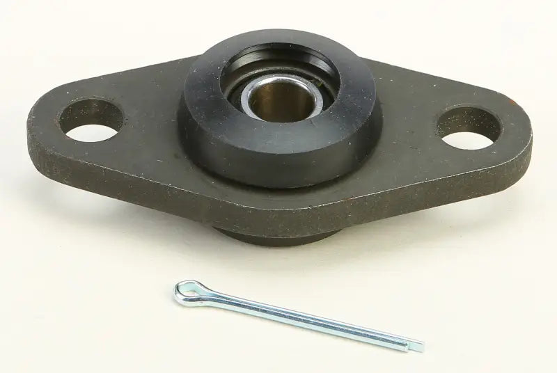 Black two-bolt flange bearing with cotter pin for steering head bearing replacement