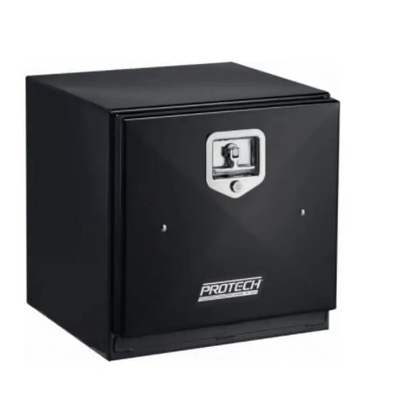 Protech black metal safe with silver handle and window, model 22-2028B-GB