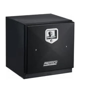 Black Protech box steel 18x18x48 with silver handle and lock