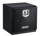 Black Protech box steel 18x18x48 with silver handle and lock