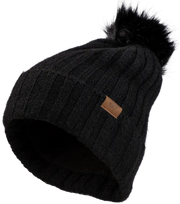 22-3252 BLACK Fly Women’s Snow Pom Beanie Black
