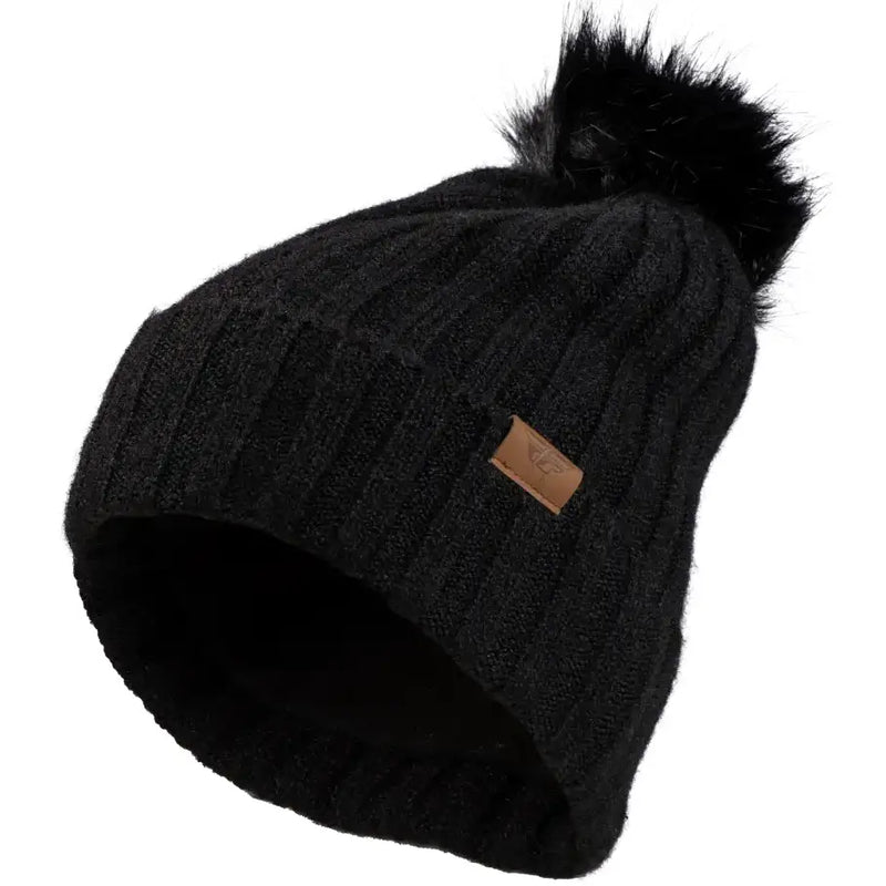 22-3252 BLACK Fly Women’s Snow Pom Beanie Black