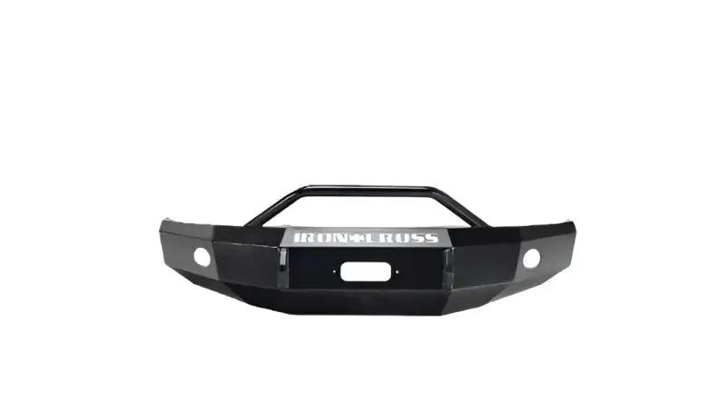Black steel bull bar for Ford models, offers front-end protection for trucks